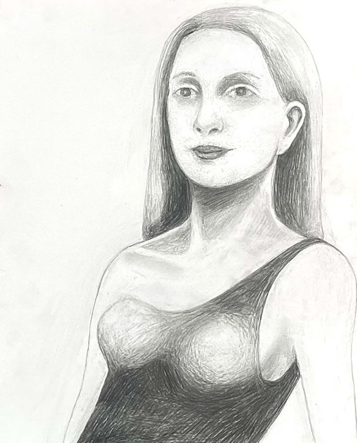 Self-Portrait from Life. Pencil on paper. © Jane Rubin 2025