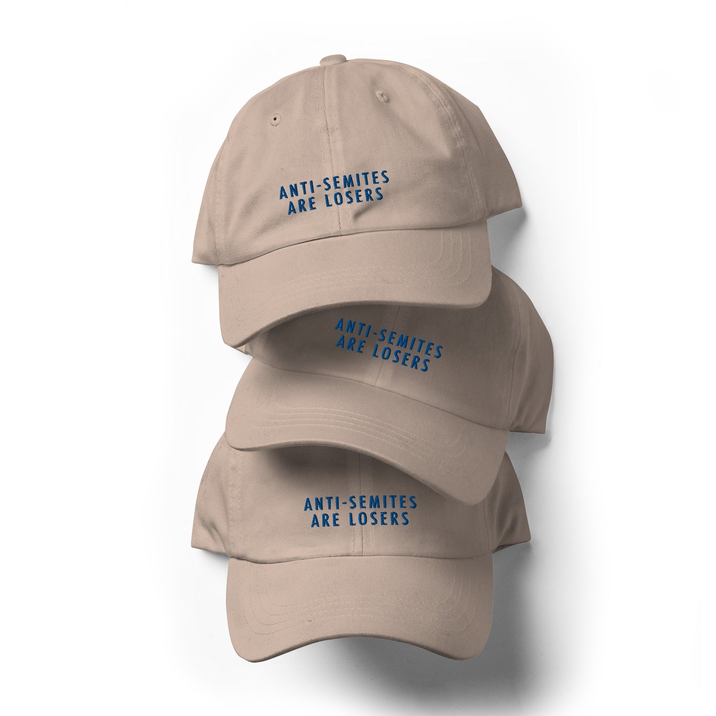 Baseball Hat — Anti-Semites are Losers — Social Justice Cotton Baseball Cap — Minimalist Design — Unisex Hats — Gift